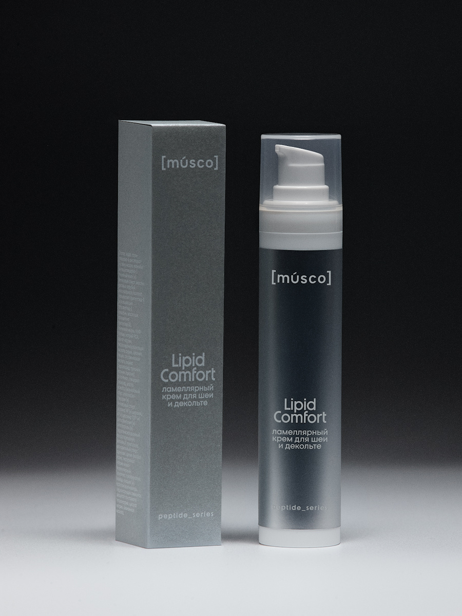 Lipid Comfort - флакон и упаковка крема для шеи и декольте